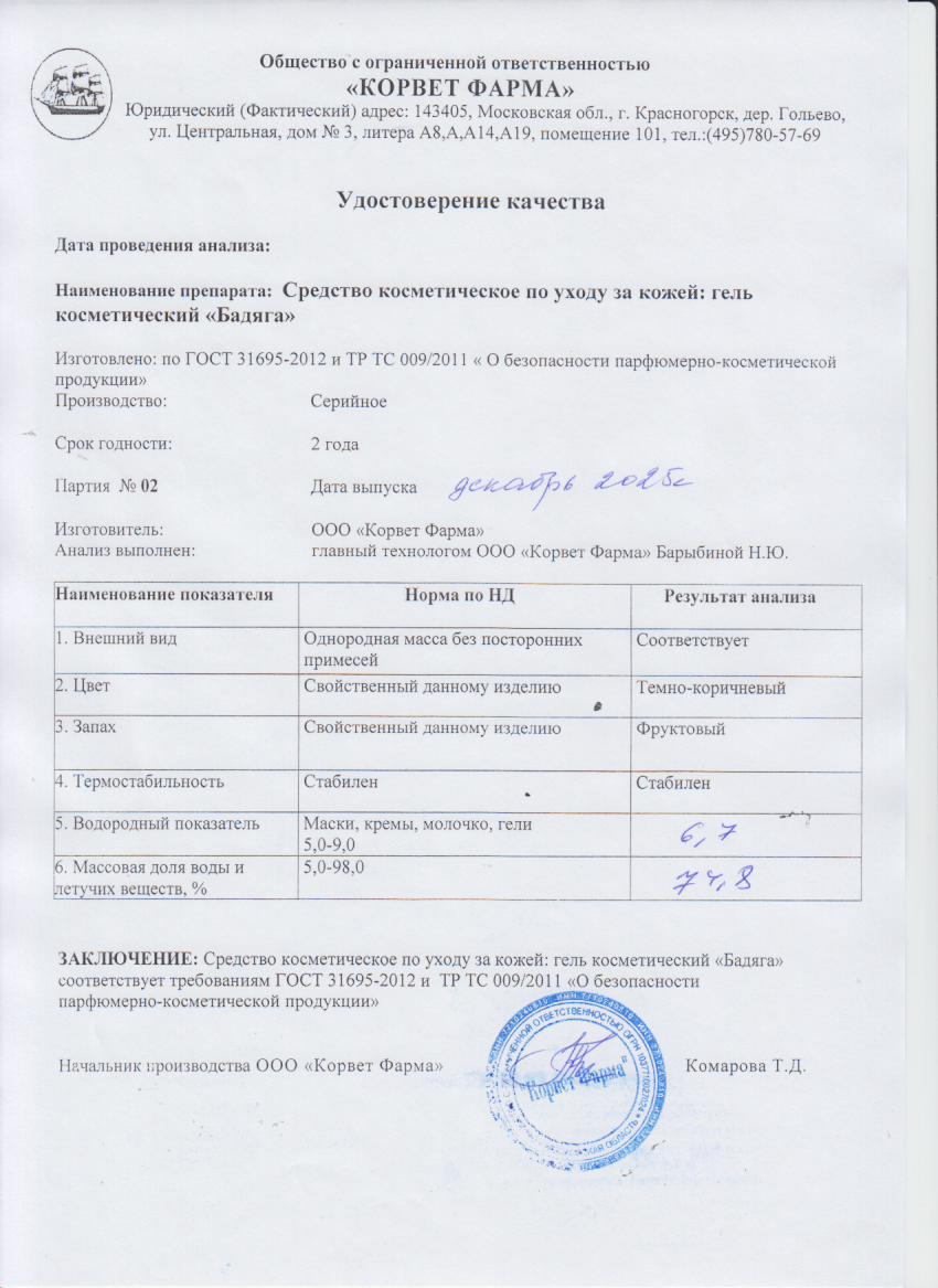 Паспорт №12202502